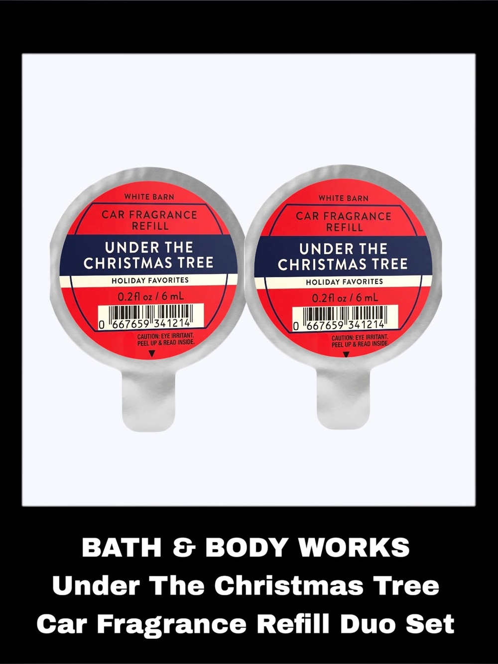 BATH & BODY WORKS Under The Christmas Tree Car Fragrance Refill Duo Set